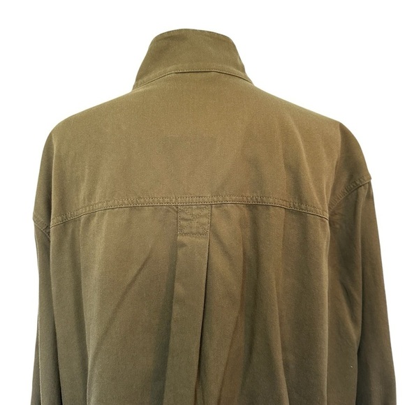 Madewell olive army green crop jacket in size large in excellent condition. - Picture 7 of 13